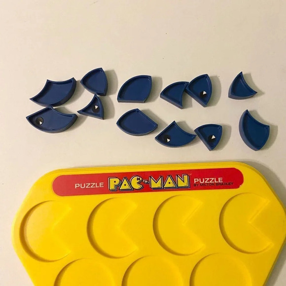 Vintage 1982 Pac Man Two Challenging Puzzles Game  By Milton Bradley Complete - Picture 12 of 13